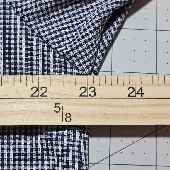 TravisMathew Mens Blue & White Checkered Short Sleeve Polo Shirt Size XL - Picture 13 of 16